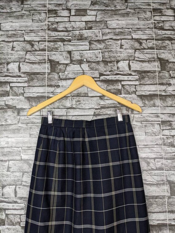 Vintage 90s Burberrys Midi Skirt Formal School Gi… - image 5