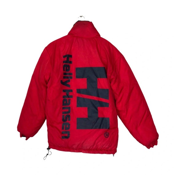 Vintage 90s Vintage Red Spellout Helly Hansen Dow… - image 1