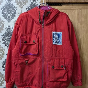 Giacca da sci Vintage Be! Pop Japan Tech con cappuccio, parka, abbigliamento casual da montagna