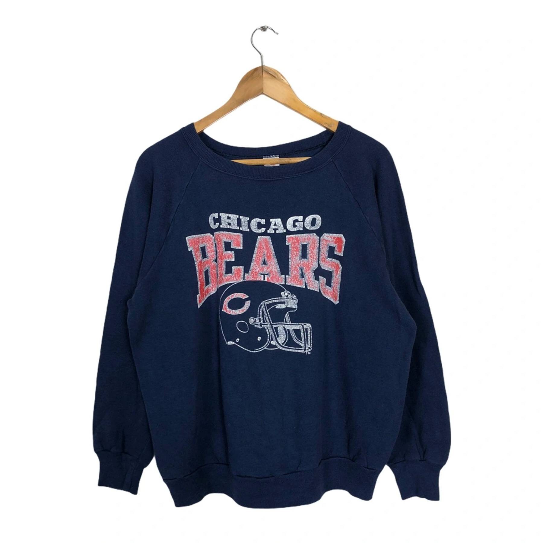 Vintage 90s Champion 5050 80s Chicago Bears Sweatshirt Longsleeve Stylish Sweater Crop Top Large Big Print Jumper Pullover Crewneck Etsy UK
