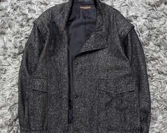 Vintage 90s Balmain Leather Jacket - Etsy