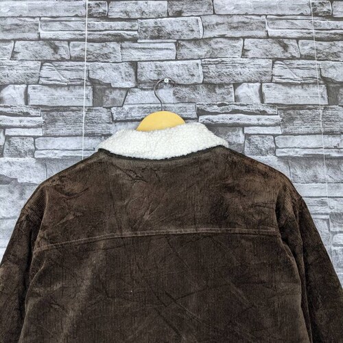 Vintage 90s Beams Plus Corduroy Old School Jacket Winter Coat Brown Color shops Large Size