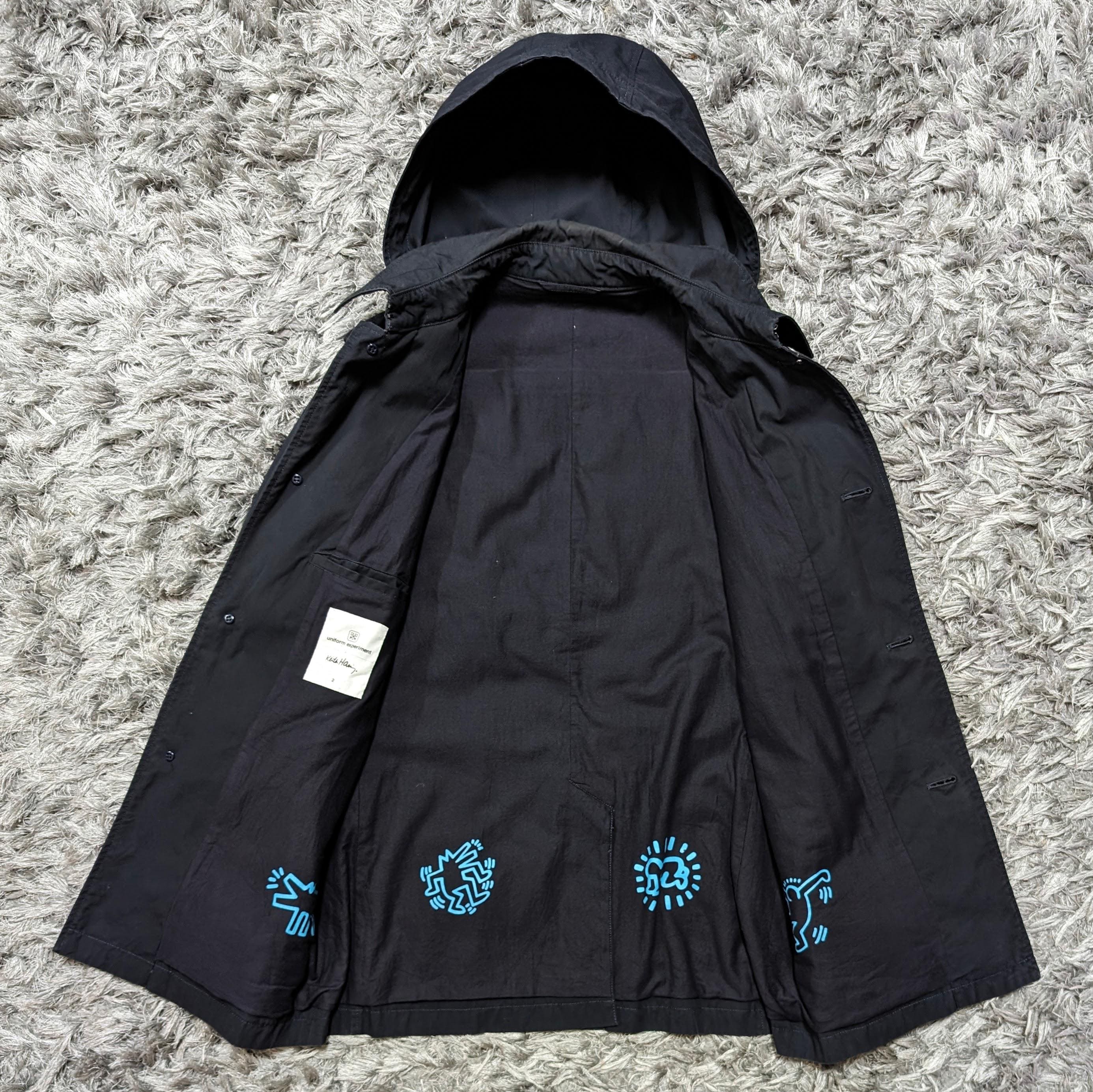 Vintage Keith Haring X Uniform Experiment Trench Coat (navy, Used 