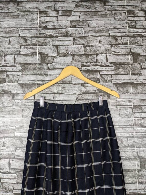 Vintage 90s Burberrys Midi Skirt Formal School Gi… - image 2