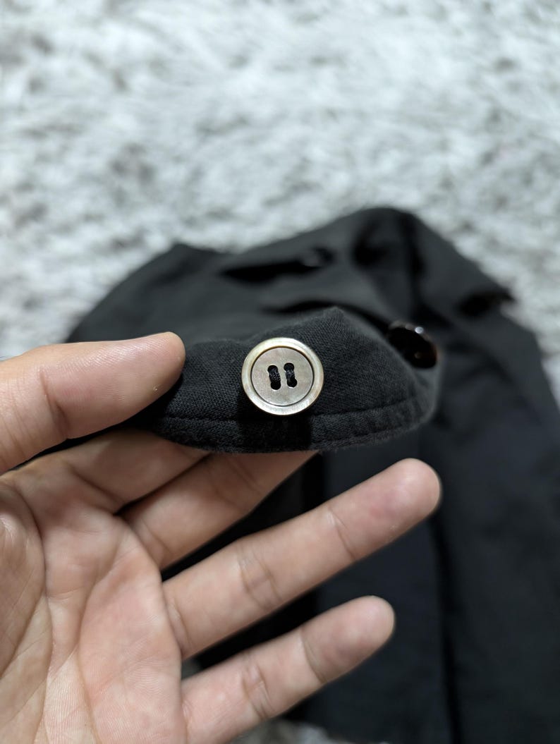Y's Yohji Yamamoto Distressed Cropped Jacket, Black Avant Garde Asymmetric Blazer Archive Japan Frayed Hem Cotton Coat Size 2 image 7
