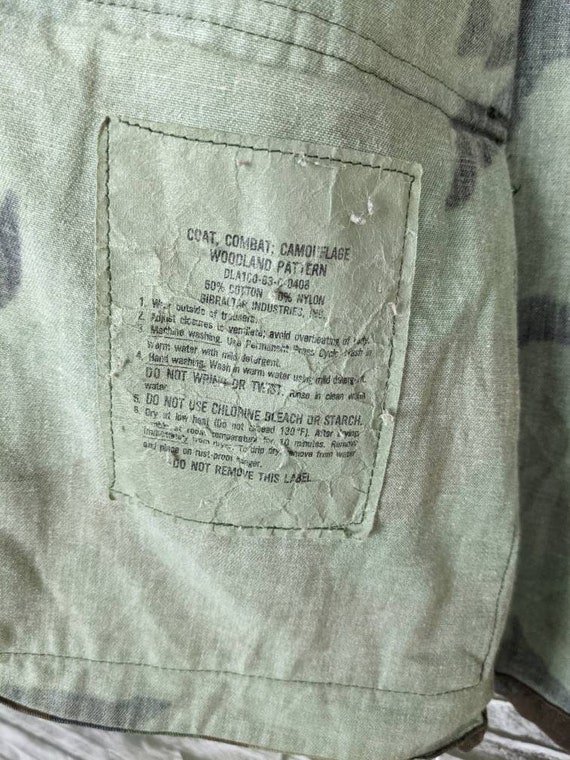 Vintage US Army Camo Woodland M65 Jacket Outerwear Gr Gem