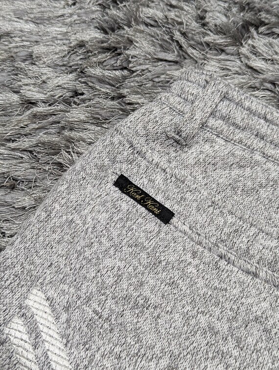 Vintage Karl Kani King of Blavk Sherpa Fur Lined Sweat Shorts, Y2K Heather Grey Fleece Hip Hop Bottoms Japan Size S US 30 View 5