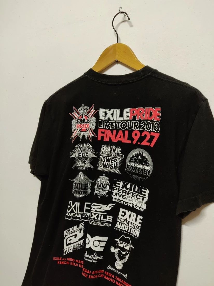 Vintage Japanese Brand Band Tees EXILE Live Tour 2013 exile Pride