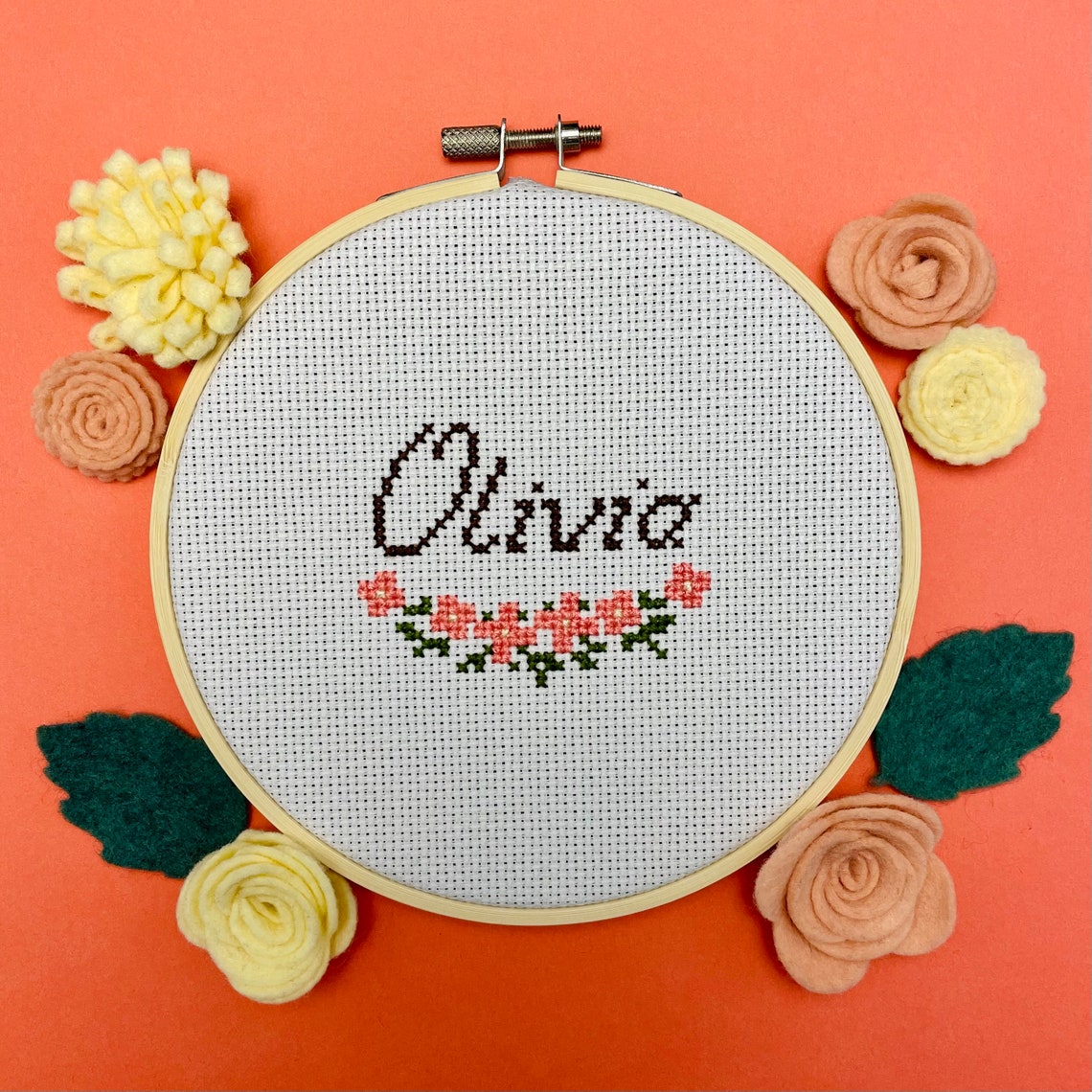 Custom Name Cross Stitch Etsy