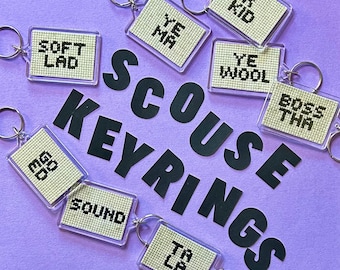 Go Ed Liverpool Scouser Cross Stitch Keyring