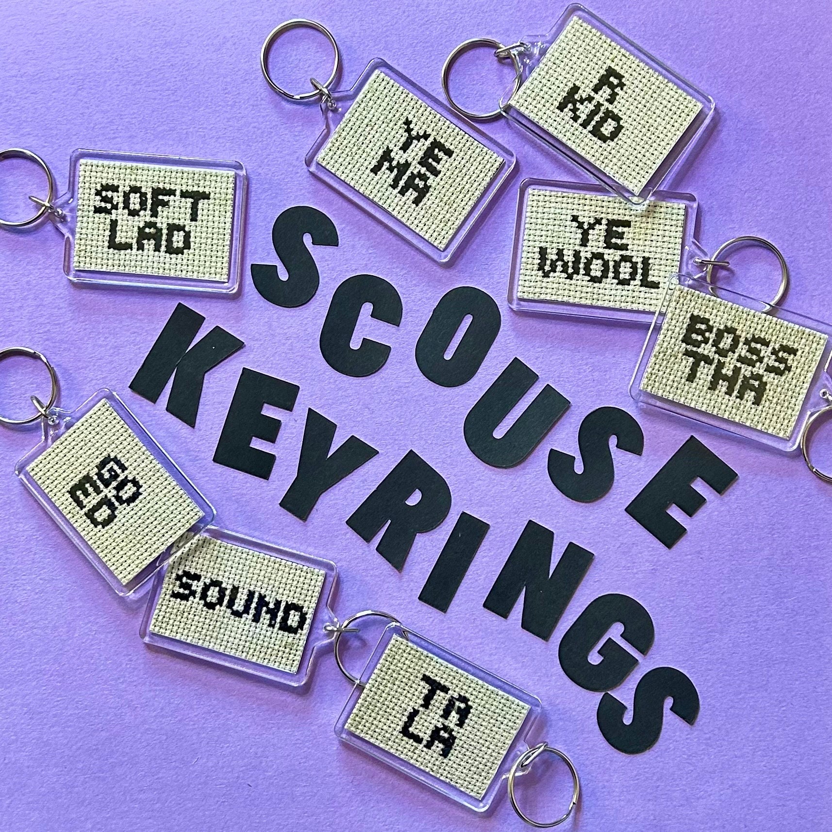 Ye Ma Liverpool Scouser Cross Stitch Keyring
