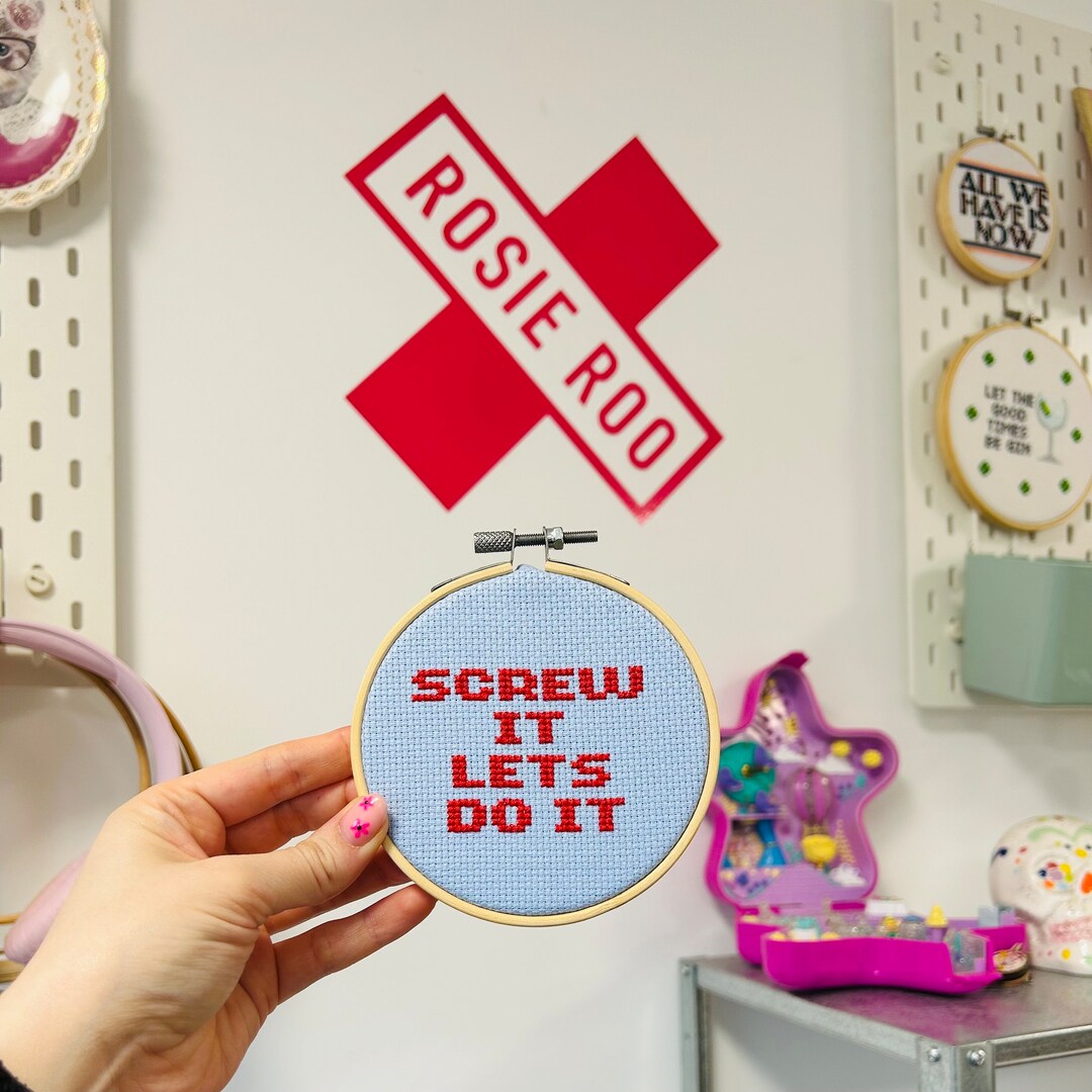 Screw It Lets Do It Cross Stitch - Etsy