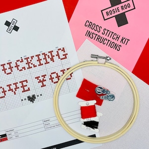 I f*cking love you cross stitch kit