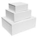 White Magnetic Gift Boxes available in 4 box sizes 