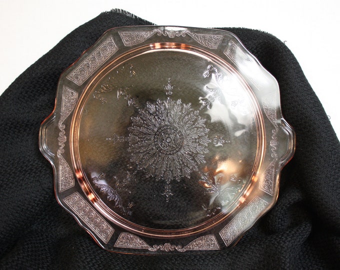 Anchor Hocking Princess Pattern Pink Depression Glass Footed Etsy