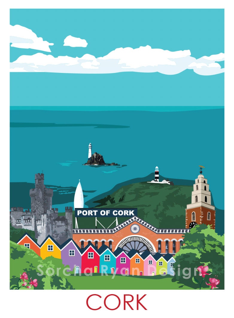 Cork Travel Poster Etsy
