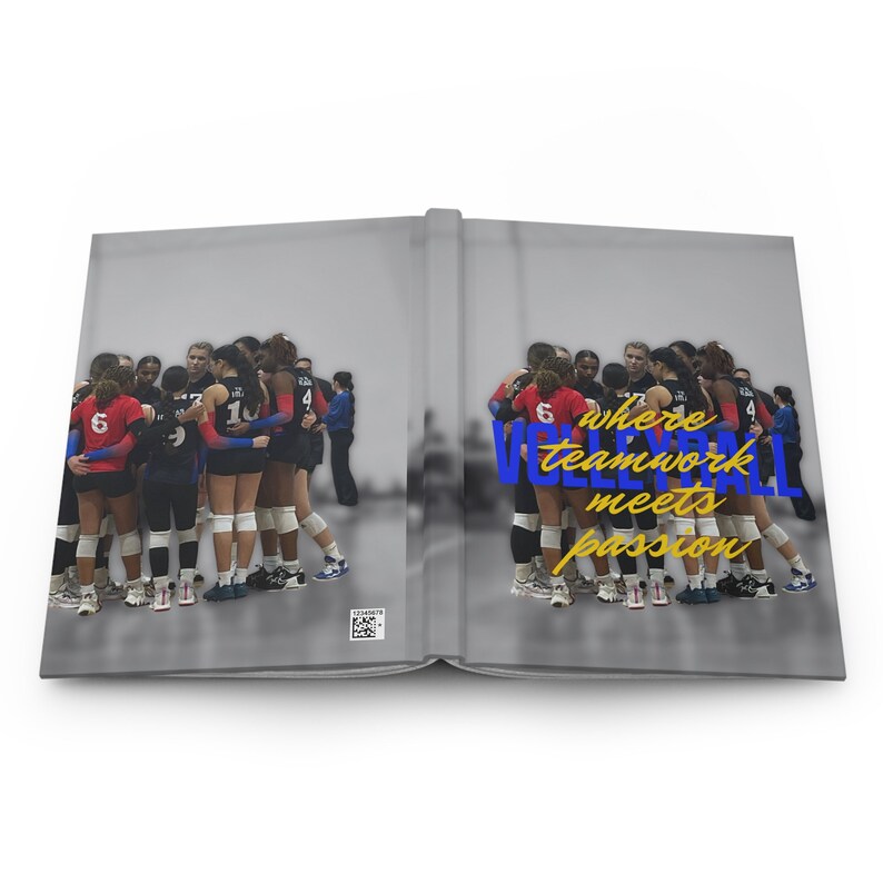 Volleyball Journal Where Teamwork Meets Passion Custom Hardcover