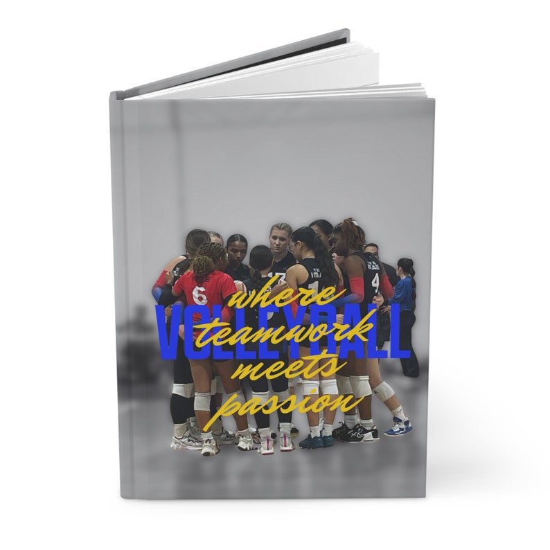 Volleyball Journal Where Teamwork Meets Passion Custom Hardcover