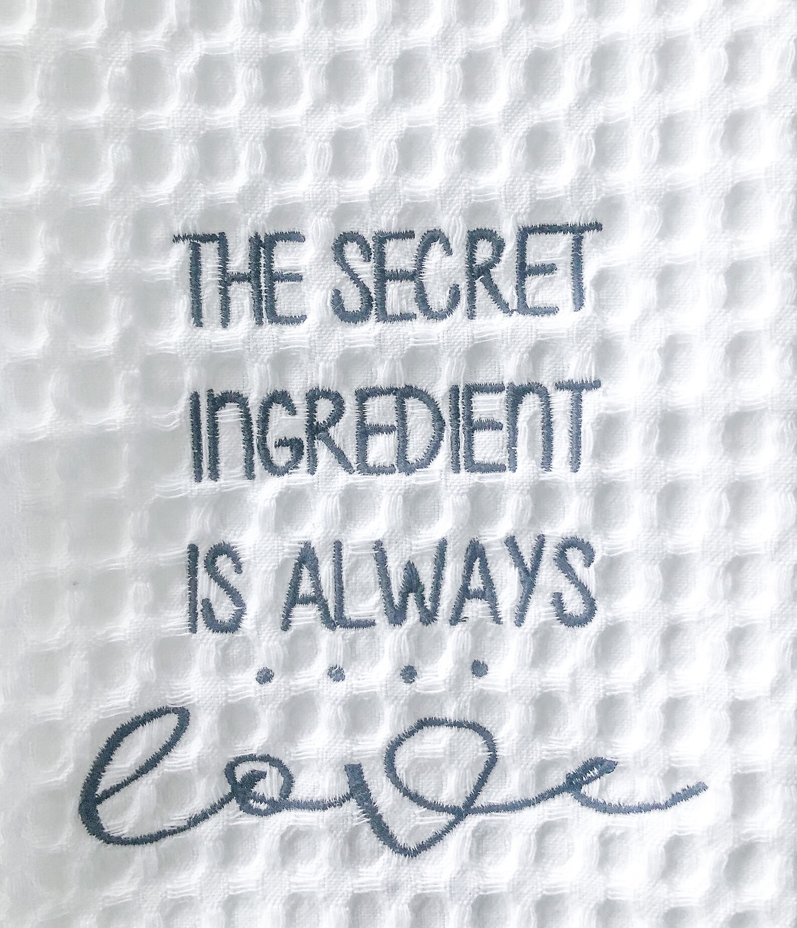 The Secret Ingredient is Always Love Personalized Embroidered Etsy