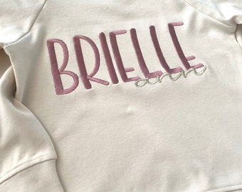 Personalized Embroidered Crewneck Kids Sweater | Custom Name Long Sleeve | Baby Sweater | Coming Home Outfit | Baby Shower Gift
