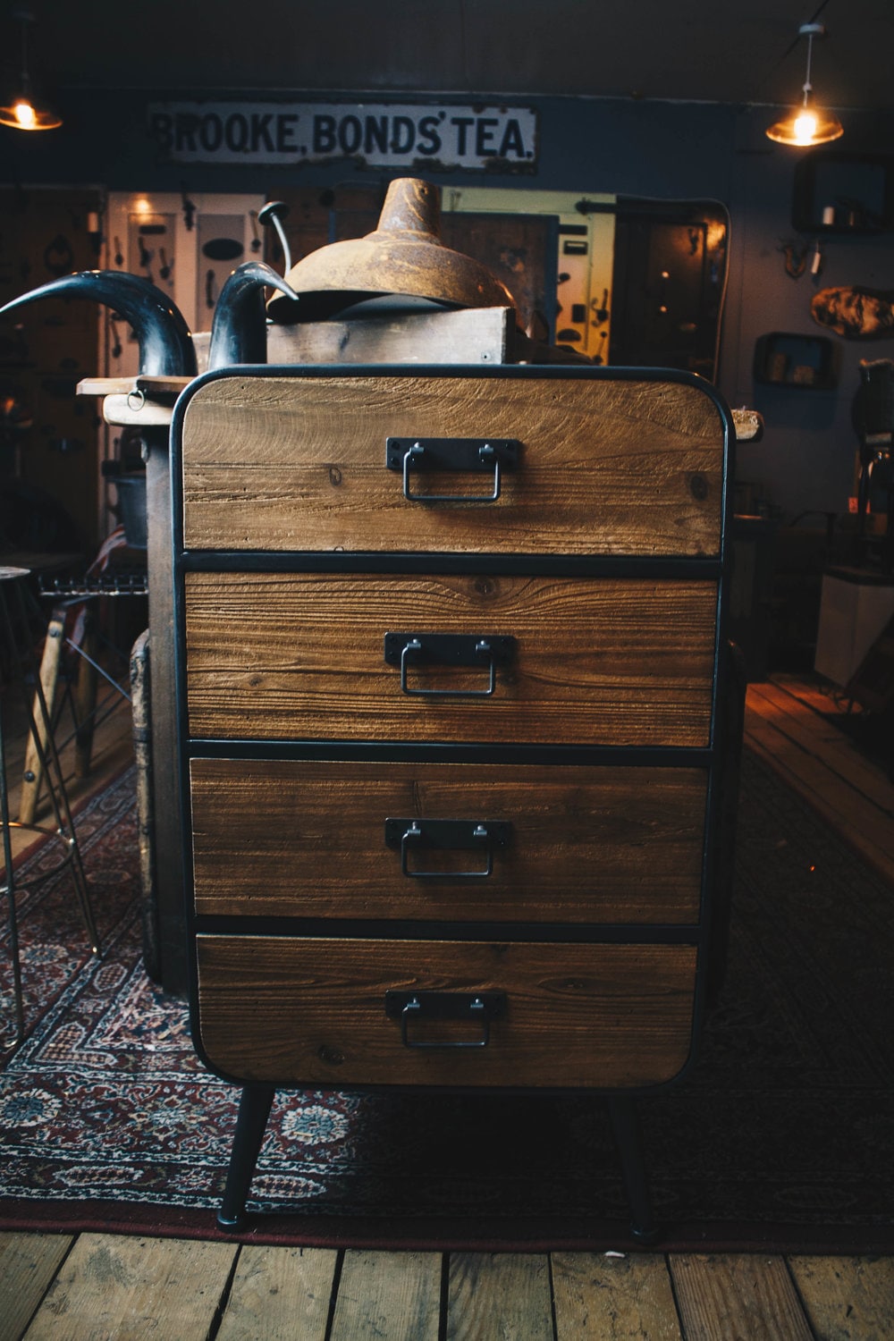 Retro industrial chest of drawers discount