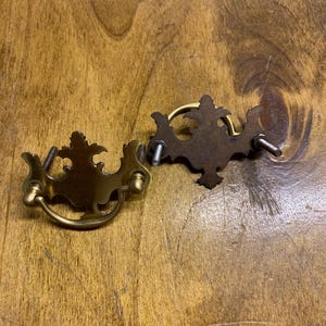 Brass Antique Style Eagle Handle cabinets antique furniture drawers solid brass 1 Pair