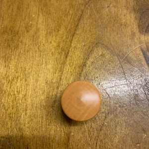 Oak Wooden Knob with Metal Collar 28mm x 1 drawers doors cabinets x 6