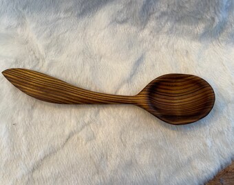 Hand Carved Sumac Wooden Spoon, Perfect for Kitchen Utensil, Great for Everyday use, Perfect Gift, Made in MN