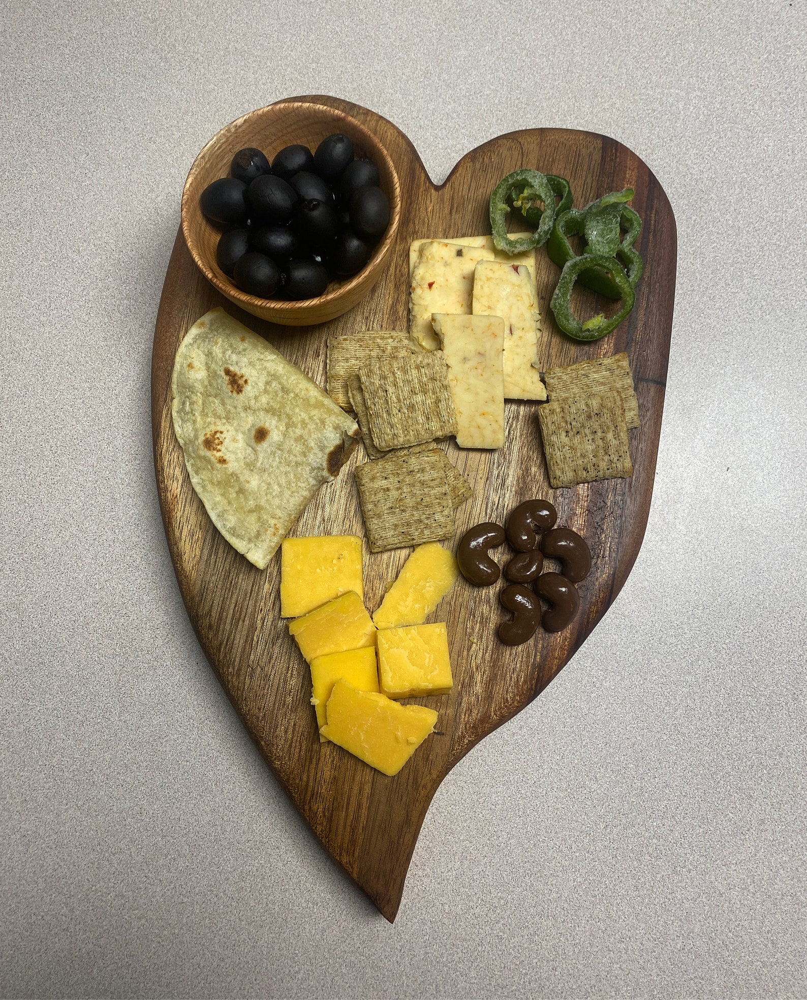Heart Shaped Charcuterie Board Cheese Tray Serving Board Etsy
