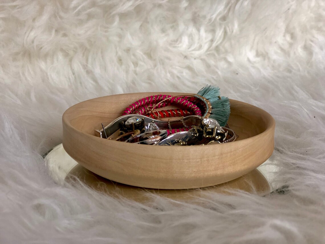 Handturned Figured Wood Jewelry Bowl or Trinket Bowl One of a Etsy UK