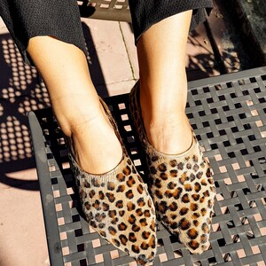 Leopard Print Pointed Flats Animal Print Shoes Women Loafer - Etsy