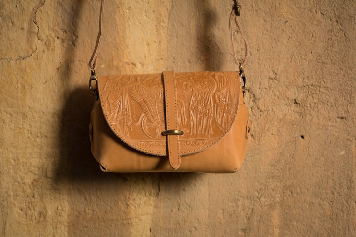 Leather crossbody bag Greek leather bag Ancient gods purse Etsy