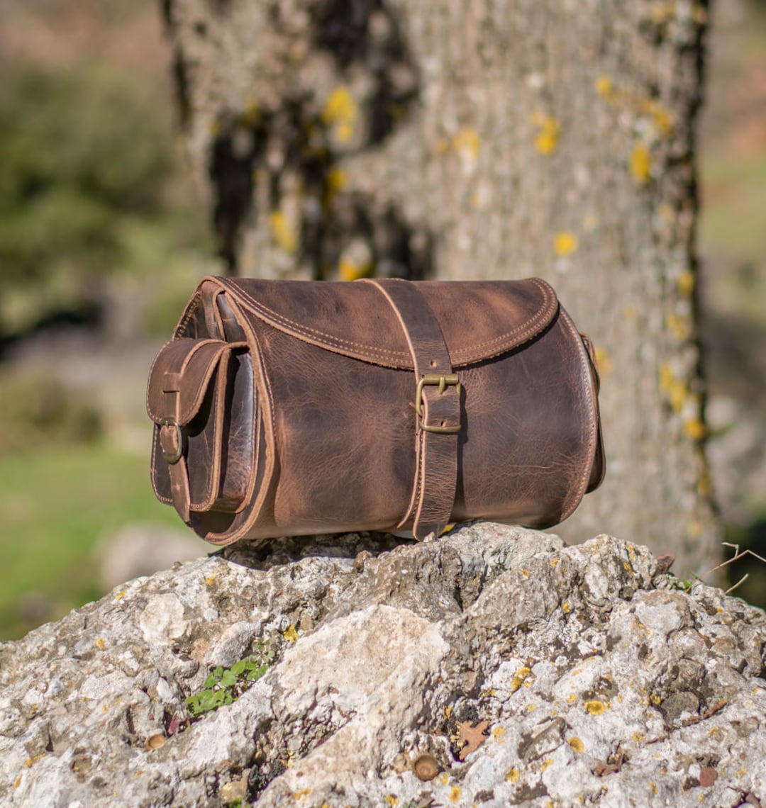 Barrel handbags leather sale