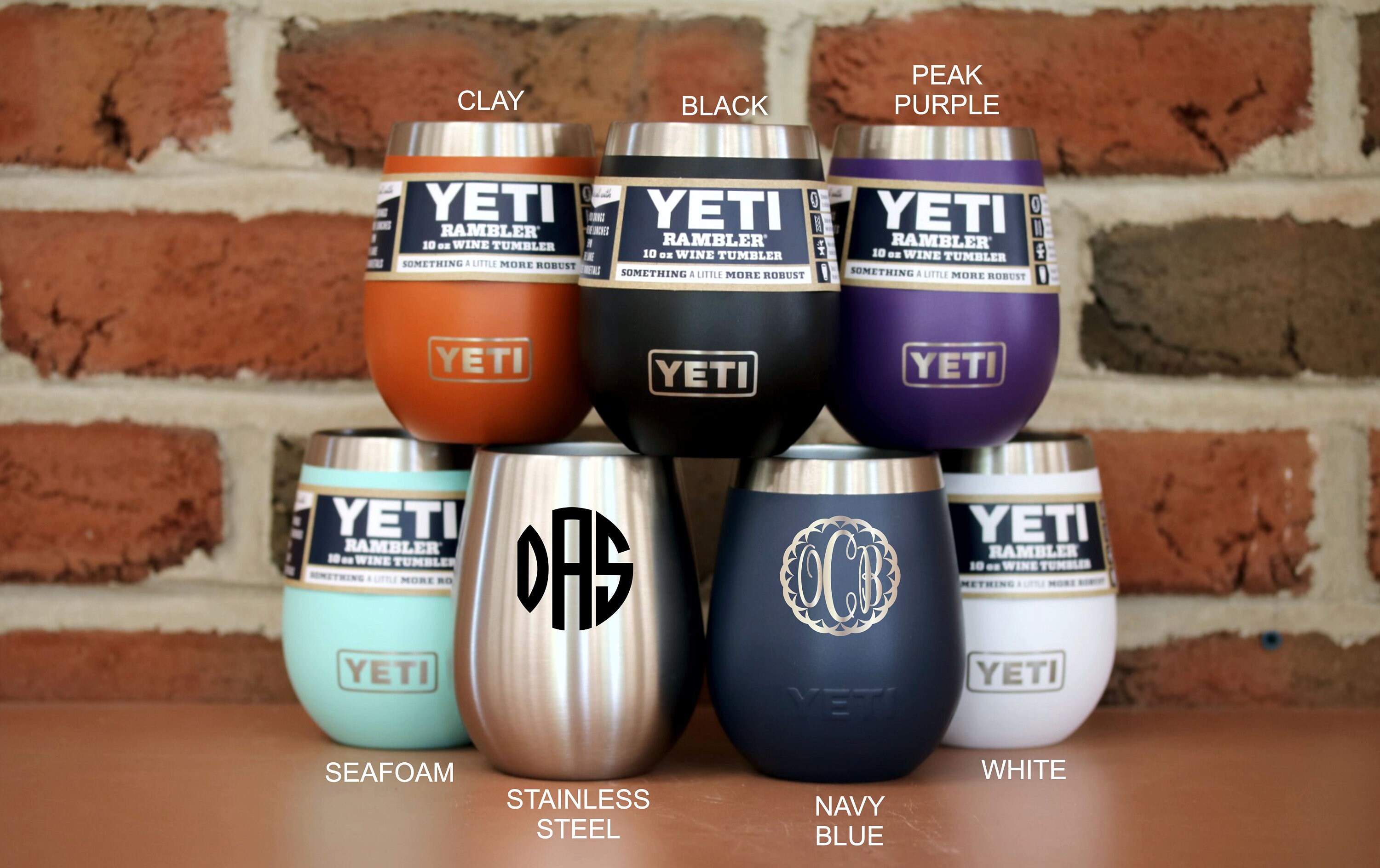 Yeti Cup Personalized 10 oz Wine Cup Custom Laser Engraved Etsy