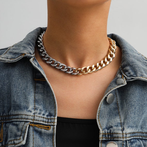 Twisted Chain Choker Necklace - Etsy 
