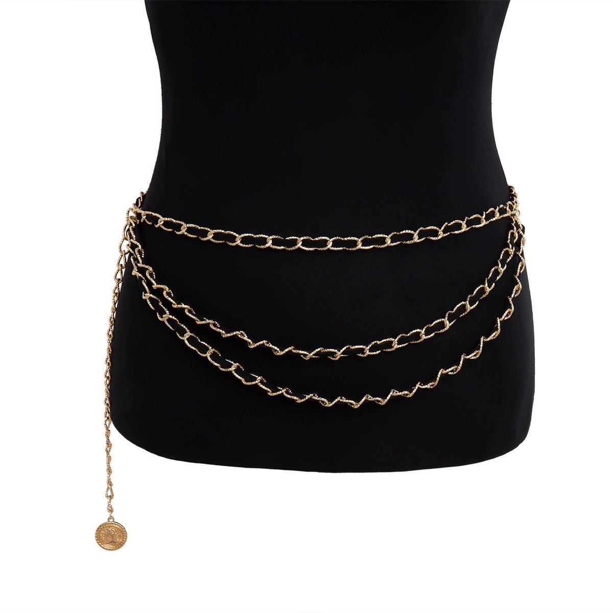 Multi-layer Curb Link Velvet Interwoven Waist Chain Fashion | Etsy