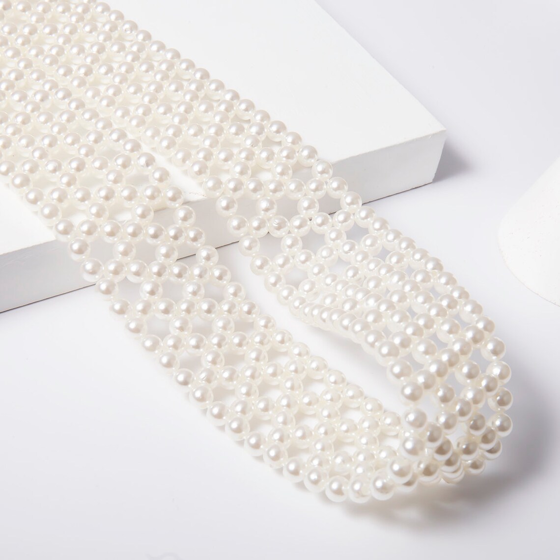 Handmade Pearl Sash Pearl Waist Chain Ivory Pearl Waist Etsy