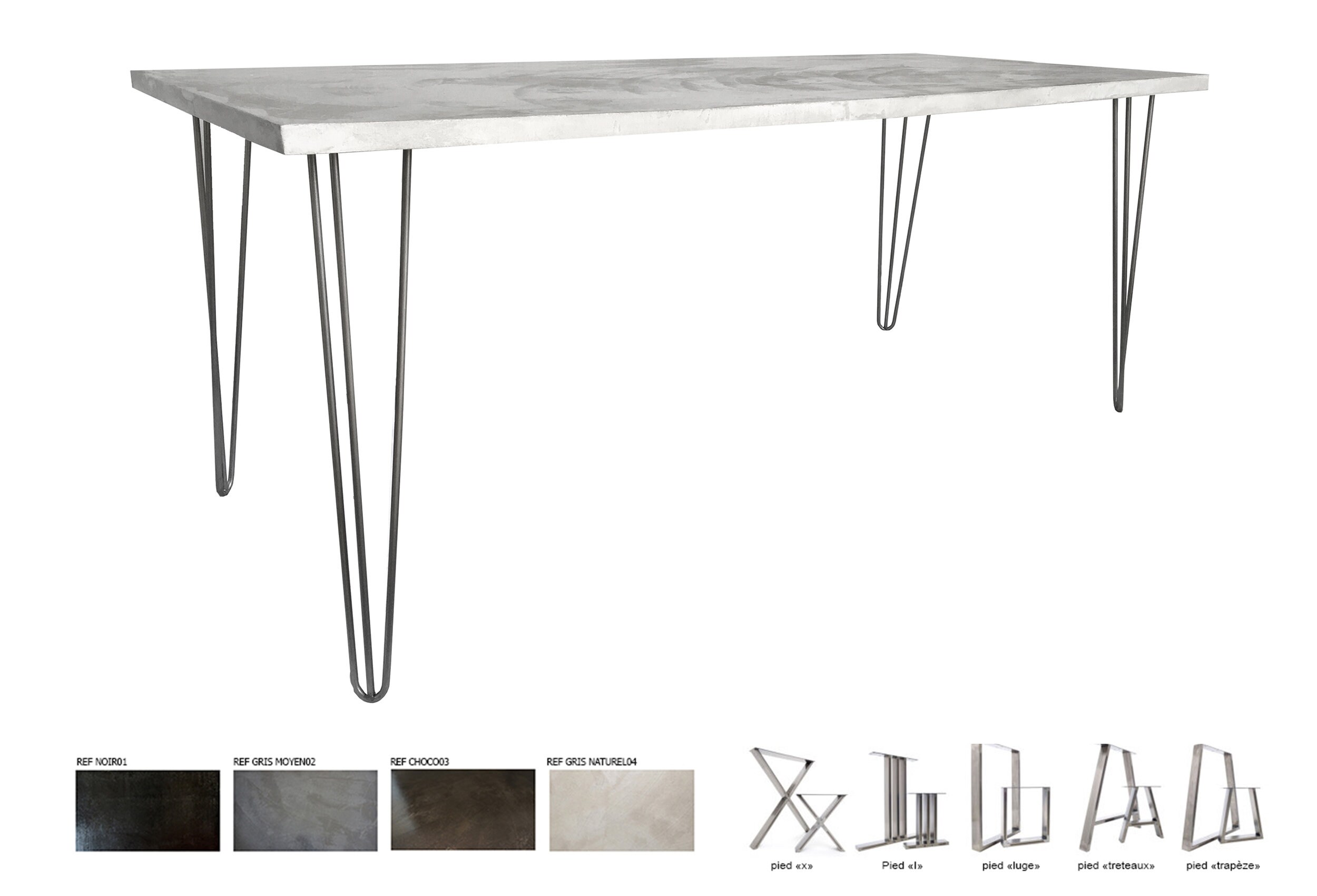 Table Béton Ciré Utra