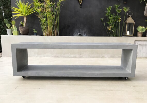 Polished concrete tv unit deals
