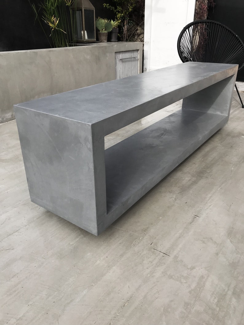 meuble tele beton cire