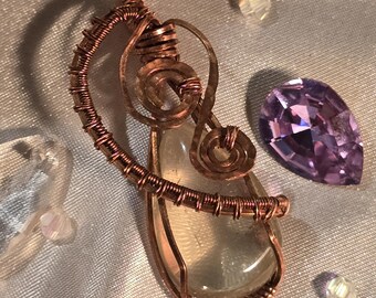 Hand-crafted Wire Wrapped Citrine Crystal Pendant