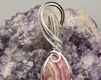 Colgante Heartspire de rodocrosita - Hecho a mano