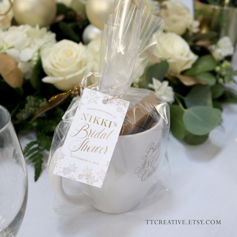 WINTER WONDERLAND Bridal Shower Favor Tags 3.5 X Etsy