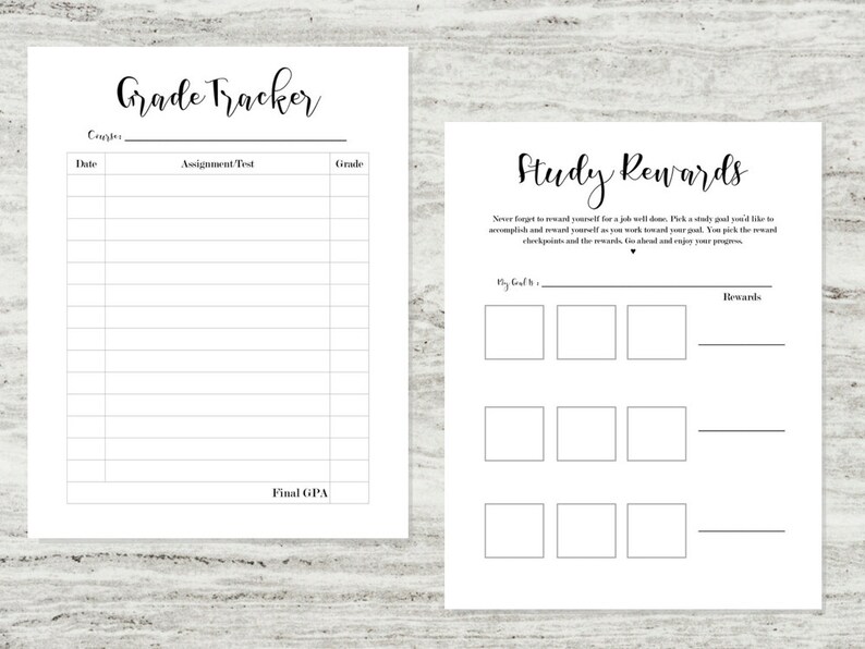 Semester Planner College Planner Semester Printable Etsy