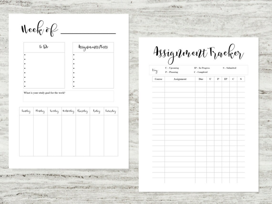 Semester Planner College Planner Semester Printable College Printable ...