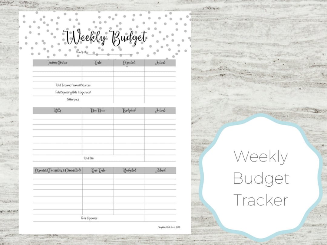 Weekly Budget Printable | Weekly Budget | Budget Tool | Budget ...