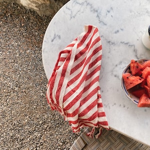 Toalla turca a rayas de colores, toalla de té absorbente, peshtemal de playa de lino ligero, toalla de piscina de secado rápido, regalo de manta de sofá de algodón