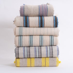 Colorful Beach Towel, Linen Peshtemal Bundle Set, Customize Turkish Towel Set, Turkish Blanket Throw, Striped Shawl Gift, Boho Picnic Throw