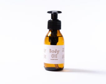 Natural Handcrafted Body Oil, All Over Body, Skin Care, Handmade Body Oil, Silky Skin Moisturizer, Herbs Infused Body Oil, %100 Herbal