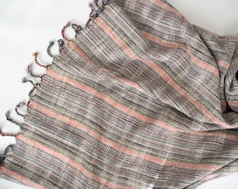 Leylak Striped Turkish Towel, Handwoven Cotton Linen Beach Blanket, Boho Picnic Throw, Housewarming Gift